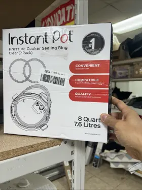 Instant Pot 853084004613 2-pack Sealing Ring 8- Quart Pressure Cooker Seal Bpa-free Clear