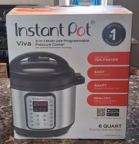 Instant Pot 857561008002 New Viva 6 Quart 9 In 1 Multi-use Pressure Cooker Multicooker