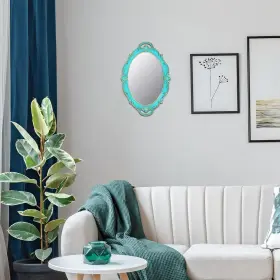 Ip-duo60red Instant Pot Vintage Mirror Small Wall Hanging 14.5 X 10 Inchs Oval Blue #2
