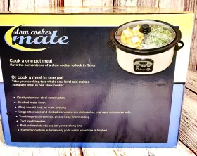 3102080 Intertek Slow Cooker Mate Three-chambered Stainless Steel Electric 6 Quart Capacity Cook #3
