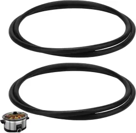 Iwiwe 313102698632 2pcs Crock Pot Rubber Band And Lid Strap Reusable Silicone Slow Cooker