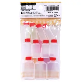 2054 Japanbargain Japanese Travel Bottles For Dressing 0.5 Ounces Red/white