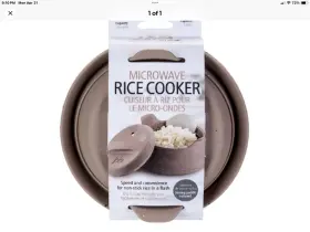 50416 Joie Microwave Rice Quinoa Steamer Silicone Makes 1 Lb Brand New Grey Quick Cook