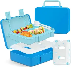 Hb-fh002 Joopetalk Chill Bento Lunch Box For Kids Adult With Ice Pack Keep Food Cold Fresh Blue