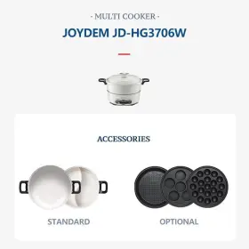 Joydeem 743388093645 2 In 1 Electric Hot Pot 3.5l Shabu With Two Removable #3