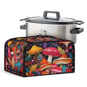 Kathyboom 214715771700 Colorful Mushroom Slow Cooker Cover Anti Splash Stain Resistant With Si