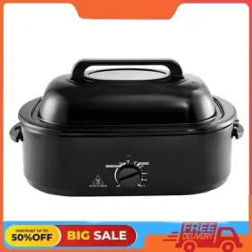 Kjl20qthsjsba6c8cv1332 Kffkff Electric Roaster Oven 20 Quart Turkey Self-basting Lid 1450w