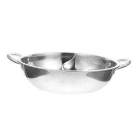 Kichouse 9c2251o3eu136p5 Stainless Steel Divided Hot Pot Pan For Induction Cooktop Gas Stove Versatile