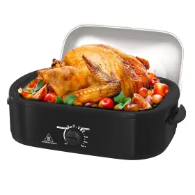 Kiss The Water 733669413620 14 Quart Roaster Oven With Self-basting Lid Removable Roasting Rack Tu Kiss The Water 733669413620 14 Quart Roaster Oven With Self-basting Lid Removable Roasting Rack Tu