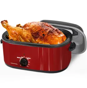 Kiss The Water 733669416997 26 Quart Roaster Oven 3 In 1 Electric With Thawing Heating Warm Func