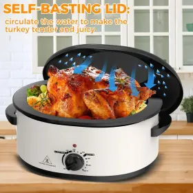 Kiss The Water 789889886904 8 Quart Roaster Oven With Self-basting Lid Turkey Roasting Pan Removabl #2 Kiss The Water 789889886904 8 Quart Roaster Oven With Self-basting Lid Turkey Roasting Pan Removabl #2