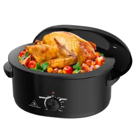 Kiss The Water 789889886911 8 Quart Roaster Oven With Self-basting Lid Turkey Roasting Pan Removabl