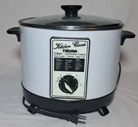 T-01-205 Kitchen Classic Vtg Combination Cooker 5 Quart With Frying Basket