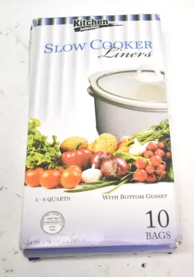 Kitchen Selection 729940003383 Slow Cooker Liners With Bottom Gusset 5-6 Quarts 10 Bags