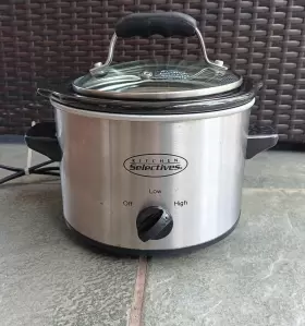 Sc-152 Kitchen Selectives Mini Crock Pot Stainless Steel 1.5 Quart Slow Cooker