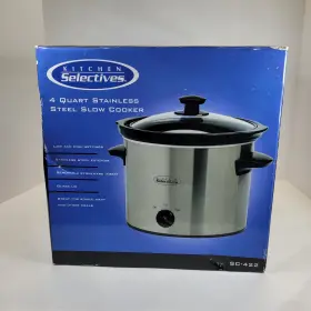 Sc-502 Kitchen Selectives 4 Quart Slow Cooker Stainless Steel