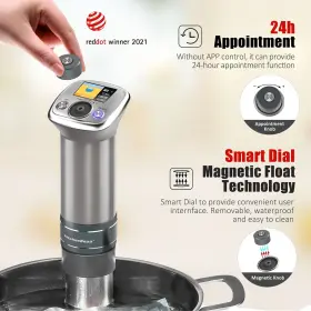 Ipx7 Kitchenboss 740283995197 Sous Vide Cooker Machine Ultra-quiet Built-in Lcd Recipes W #3