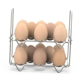 Kitchenteq 860009293434 Sous Vide Egg Rack Double Layered And Holds 16 Eggs Collapsible Design For