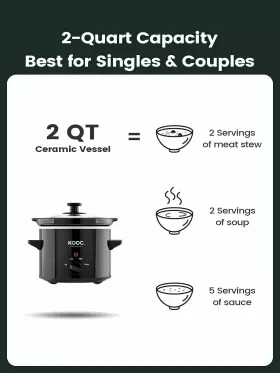 Kooc 973497691119 Small Slow Cooker 2-quart Free Liners Included For Easy Clean-up Upgr #3 Kooc 973497691119 Small Slow Cooker 2-quart Free Liners Included For Easy Clean-up Upgr #3