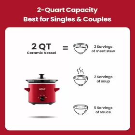 Kooc 973497691492 Small Slow Cooker 2-quart Free Liners Included For Easy Clean-up Upgr #3 Kooc 973497691492 Small Slow Cooker 2-quart Free Liners Included For Easy Clean-up Upgr #3