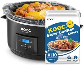 Kscl-xl10-c Kooc Slow Cooker Liners 14 Inch X22 10 Count Extra Large Size Disposable Pot