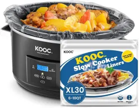 Kscl-xl30-c Kooc Slow Cooker Liners 14 Inch X22 30 Count Extra Large Size Disposable Pot