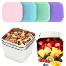 0408 Kzdaz 4 Pack 6oz Reusable Stainless Steel 6 Ounce Pink Purple Blue Green