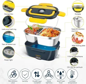 Letaaka 716237134349 Electric Lunch Box Food Warmer 80w Heater 3 In 1 #3