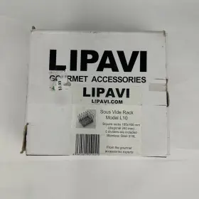 Lipavi 060402550041 Gourmet Accesory Sous Vide Rack Model L10 Square Racks 5 Dividers Ss