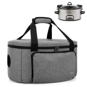 Calx17101 Luxja Insulated Slow Cooker Bag With A Bottom Pad And Lid Fasten Straps Carri