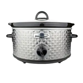 Luxurylifeway Online Store 812330024416 Brentwood 3.5 Quart Diamond Pattern Slow Cooker In Stainless Steel