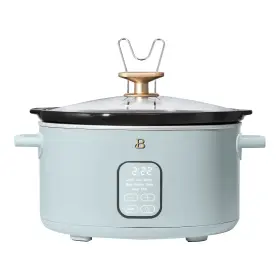 Made By Gather 313028678633 Beautiful 6 Quart Programmable Slow Cooker Hydrangea Drew Barrymore
