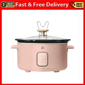 Made By Gather 445050325377 Beautiful 6 Quart Electric Programmable Slow Cooker Rose Drew Barrymore