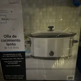 5577202209p Mainstays 5.6l Slow Cooker Stainless Steel Silver Dishwasher Safe Glass Lid 5577202209p Mainstays 5.6l Slow Cooker Stainless Steel Silver Dishwasher Safe Glass Lid