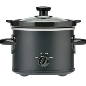 Ms1600778514-03 Mainstays Two 2 Quart Slow Cooker With Removable Crock Matte Black By
