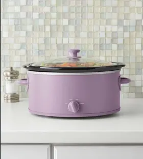 Ms8400778514-09 Mainstays 6 Quart Slow Cooker Lilac Bloom Condition New Brand #2