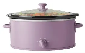 Ms8400778514-09 Mainstays 6 Quart Slow Cooker Lilac Bloom Condition New Brand