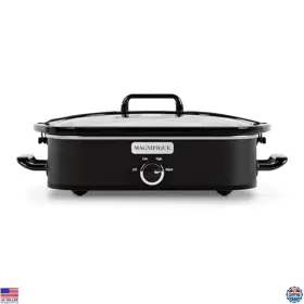 B08q6h7d5b Martha Stewart 4-quart Slow Cooker With Manual Warm Setting Dishwasher Safe Black Casserole