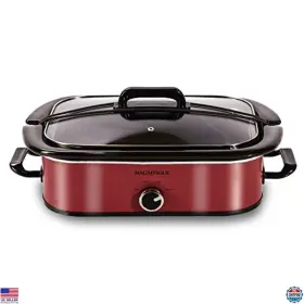 B0cx4w9d47 Martha Stewart 4-quart Slow Cooker With Manual Warm Setting Dishwasher Safe Red Casserole