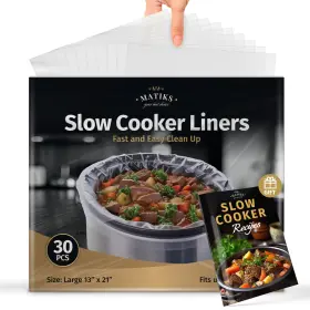 Mat011iks-us Matiks Slow Cooker Liners 3-8 Quart Cooking Liner Large Size 13 Inch 21 Fit 3qt
