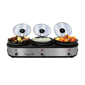 Megachef 756035338358 Warmer Elite 2.5 Quart Slow Cooker And Buffet Server In Brushed Silv
