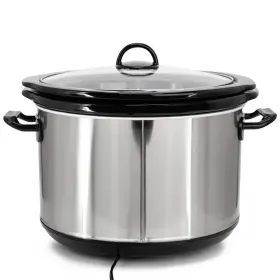 985122255m Megachef Electric Slow Cooker 5.9qt/2.6 Quart Split Stainless Steel Silver Digital
