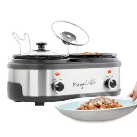 Mc-1500 Megachef Dual 1.5 Quart Crock Buffet Slow Cooker