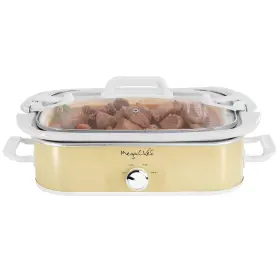 Mgsl-5000-c Megachef 3.5 Quart Casserole Slow Cooker With 3 Temperature Settings In Cream