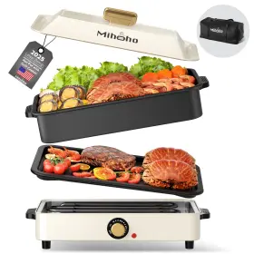 1400w Mihoho 722549873814 Slow Cooker Large Capacity Non-stick Vessel With Lid 2-in-1 Electric S