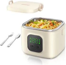 Fh-2a Modure Cordless Electric Lunch Box For Adults And Kids - 14000mah Battery Milky White