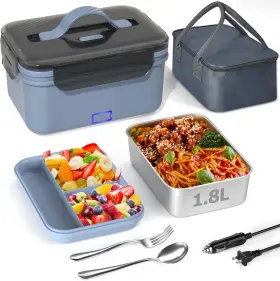 Hd-j-0108 Monteka Electric Lunch Box Food Heater New 100w Portable Warmer Dark Blue