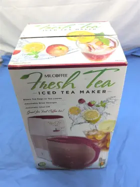 Tm75rs Mr Coffee Red Fresh Tea Ice Maker 3 Quart Fast Brewing Damaged Box