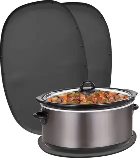 Hgi0024-yua Mumisuto 2pcs Oval Slow Cooker Heat Resistant Mat For 6-8 Quart Medium Black 2