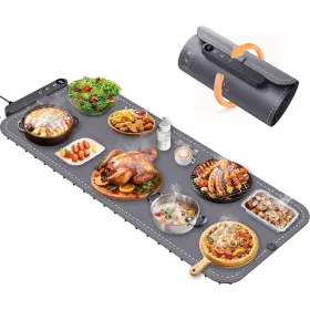 N A 680358193502 Extra Large Electric Food Warming Mat Roll-up Design 35.4 X 15.7 In 6